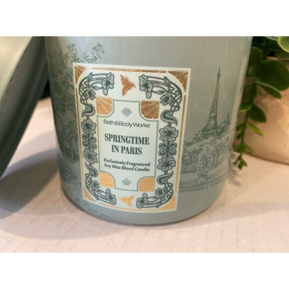 Bath & Body Works “Springtime In Paris” NEW 3 Wick Candle - Picture 3 of 7